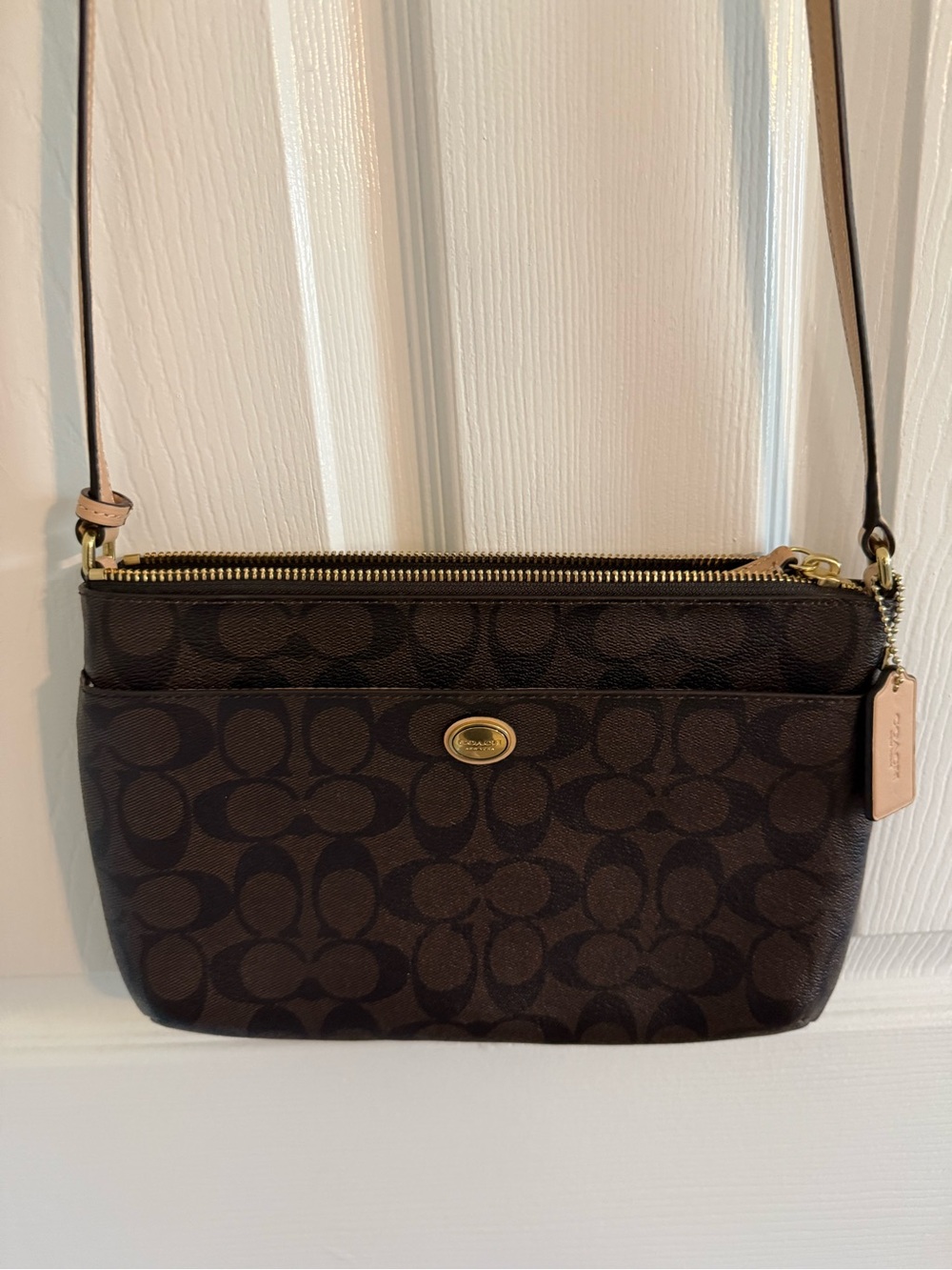 Coach Brown Peyton Crossbody w/ Wallet insert
